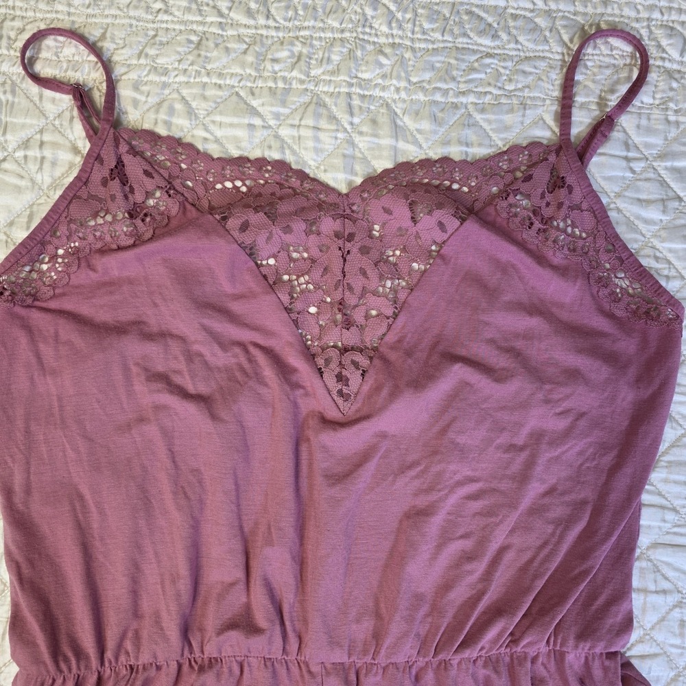 Victorias Secret Sleep Sleeveless Short Pajama Romper Pink Medium Sexy Lace
